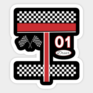 Race Car Driver For Halloween Sticker